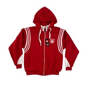 Poland Zip Up Hoodie w/ Embroidered Crest Patch 100% Cotton Unisex XXL NWT